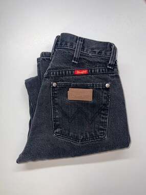 Wrangler Vintage Black Denim Western Jeans